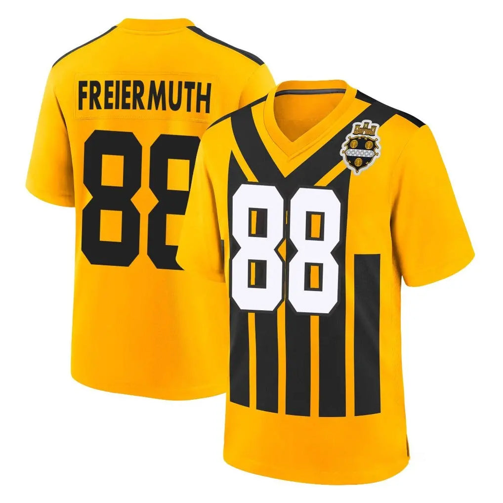 Tlead P.Steelers #88 Pat Freiermuth Player Gold Limited 1933 Throwback Home Game Stitched Jerseys