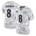 Tlead P.Steelers #8 Aaron Rodgers Player Arctic Camo Limited Salute To Service Home Game Stitched Jerseys