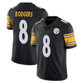 Tlead P.Steelers #8 Aaron Rodgers Player Black Limited Vapor Untouchable Home Game Stitched Jerseys