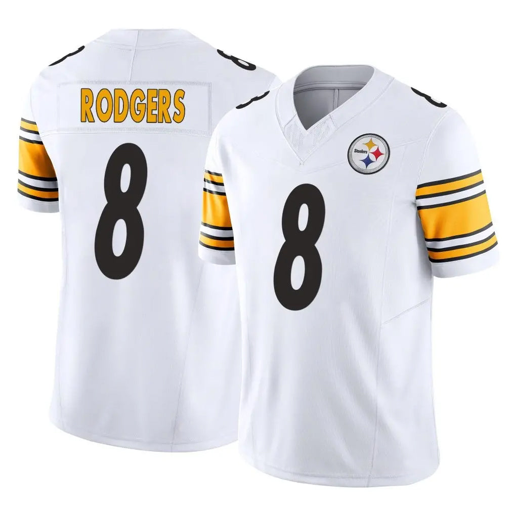 Tlead P.Steelers #8 Aaron Rodgers Player White Limited Vapor F.U.S.E. Home Game Stitched Jerseys
