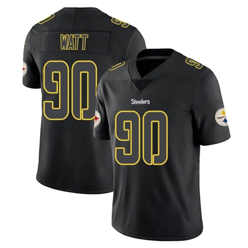 Tlead P.Steelers #90 T.J. Watt Player Black Impact Limited Home Game Stitched Jerseys