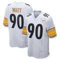 Tlead P.Steelers #90 T.J. Watt Player White Home Game Stitched Jerseys