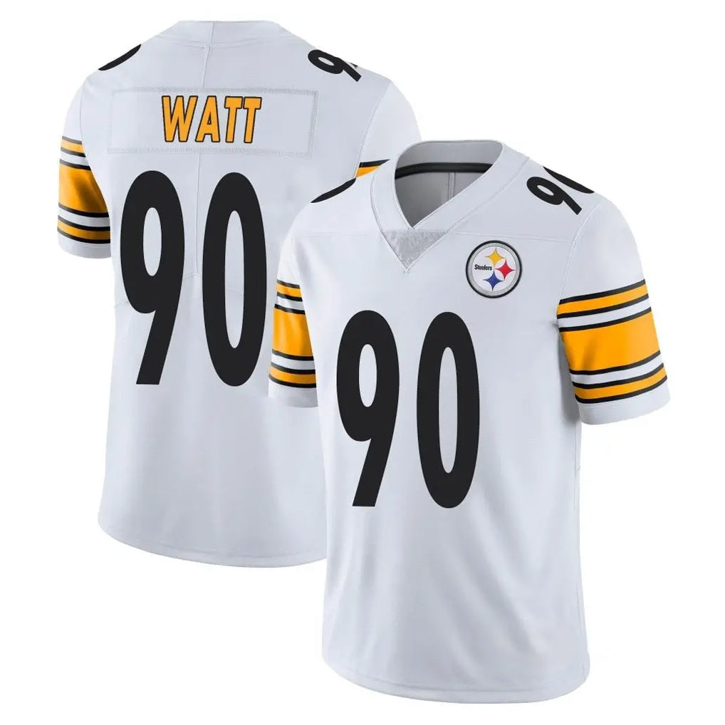 Tlead P.Steelers #90 T.J. Watt Player White Limited Vapor Untouchable Home Game Stitched Jerseys