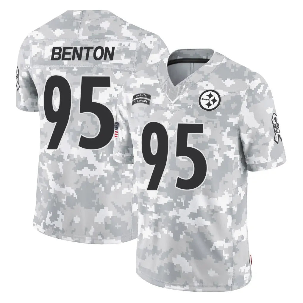 Tlead P.Steelers #95 Keeanu Benton Player Arctic Camo Limited Salute To Service Home Game Stitched Jerseys