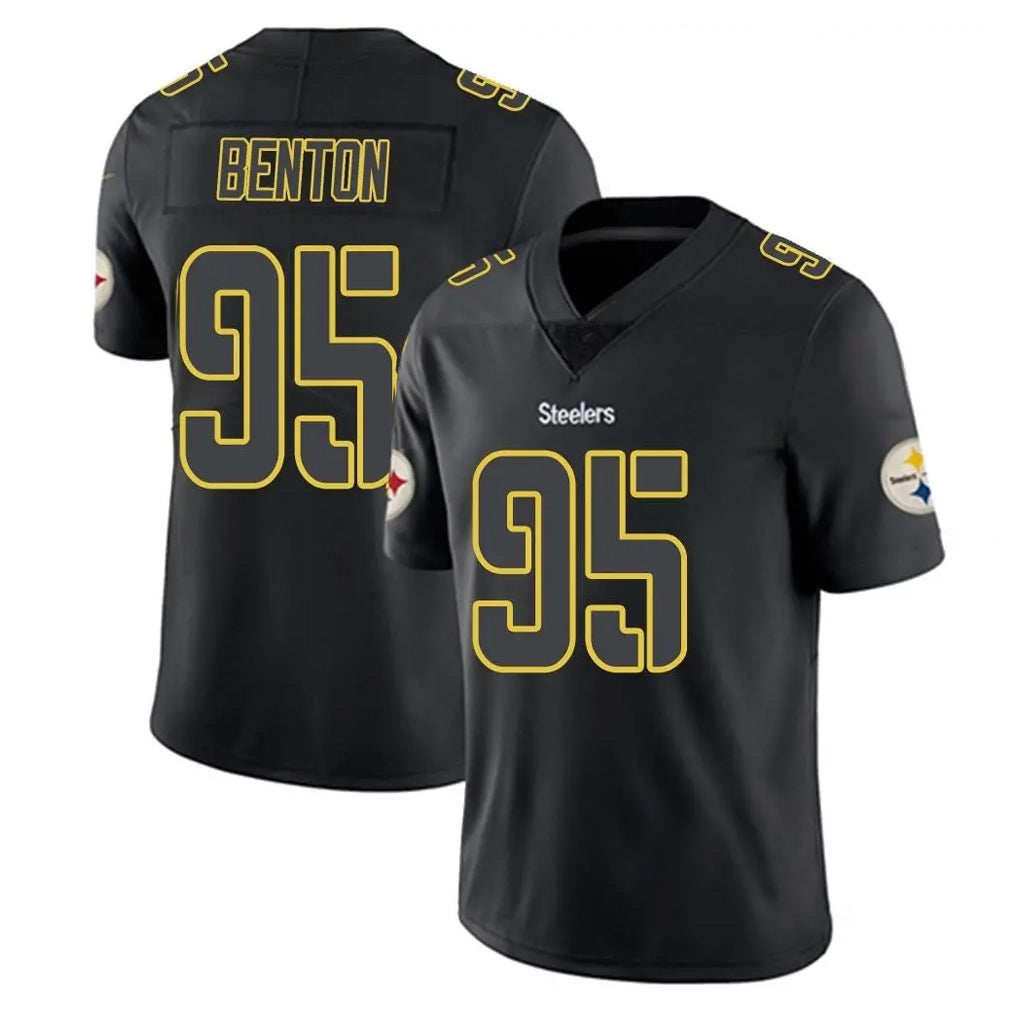 Tlead P.Steelers #95 Keeanu Benton Player Black Impact Limited Home Game Stitched Jerseys