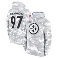 Tlead P.Steelers #97 Cameron Heyward Player Arctic Camo Limited Salute to Service Pullover Hoodies Game Stitched Jerseys