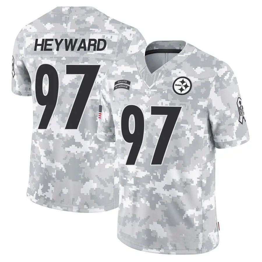 Tlead P.Steelers #97 Cameron Heyward Player Arctic Camo Salute to Service Limited Stitched Jerseys