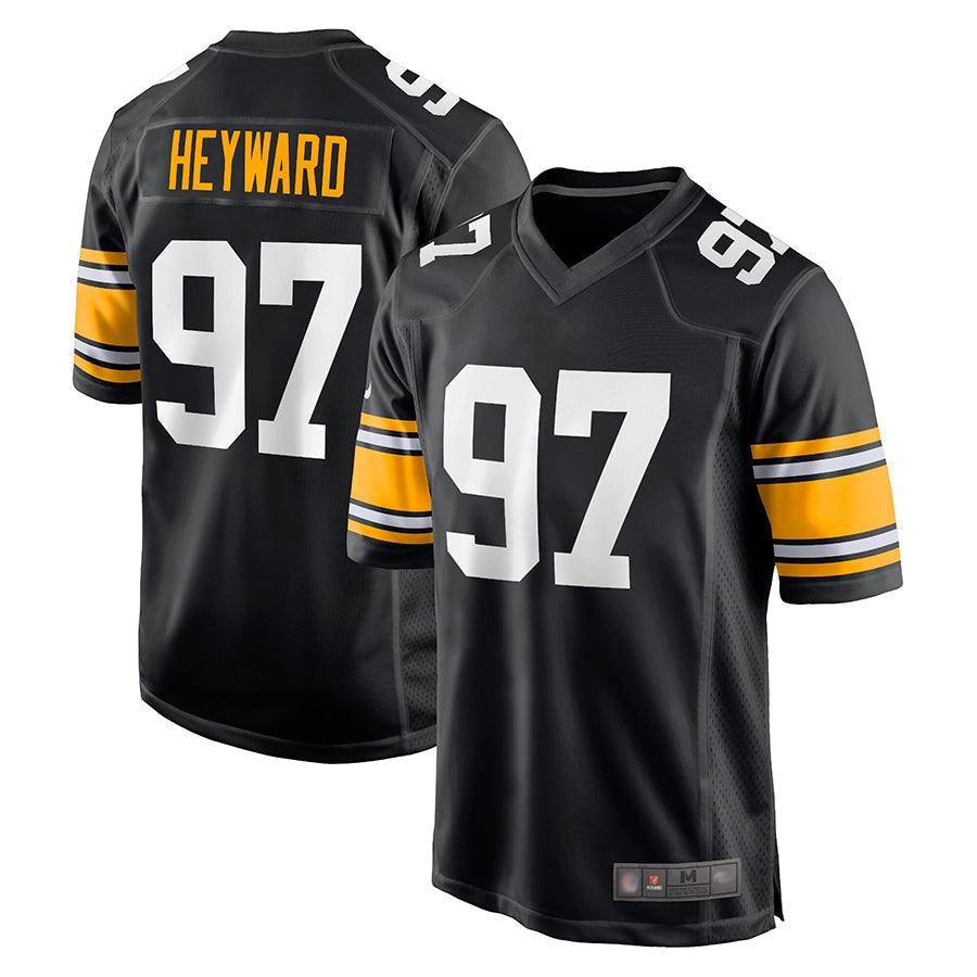 Tlead P.Steelers #97 Cameron Heyward Player Black Home Limited Stitched Jerseys