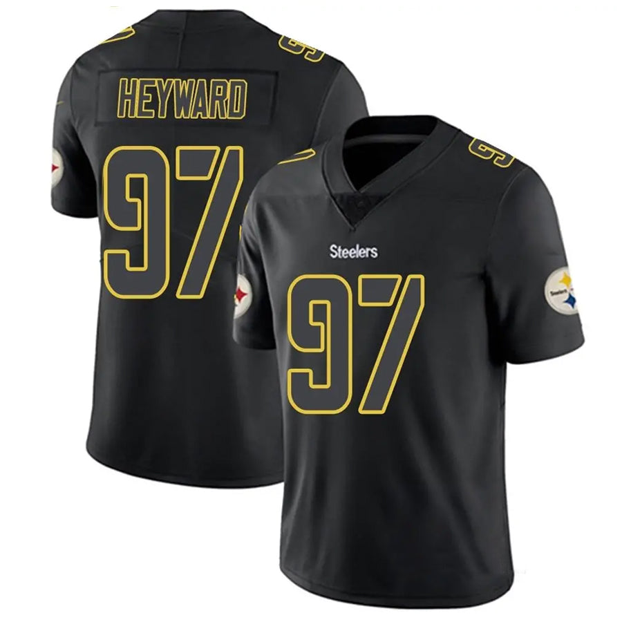 Tlead P.Steelers #97 Cameron Heyward Player Black Impact Limited Stitched Jerseys