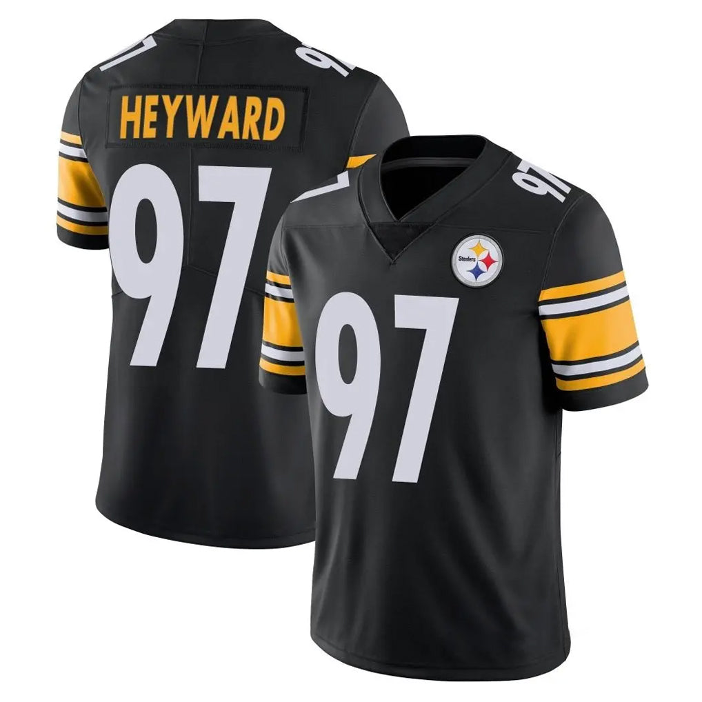 Tlead P.Steelers #97 Cameron Heyward Player Black Limited Vapor Untouchable Home Game Stitched Jerseys
