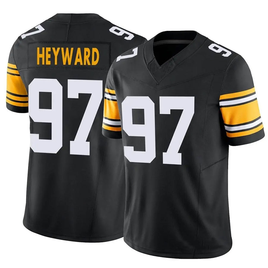 Tlead P.Steelers #97 Cameron Heyward Player Black Vapor F.U.S.E. Limited Stitched Jerseys
