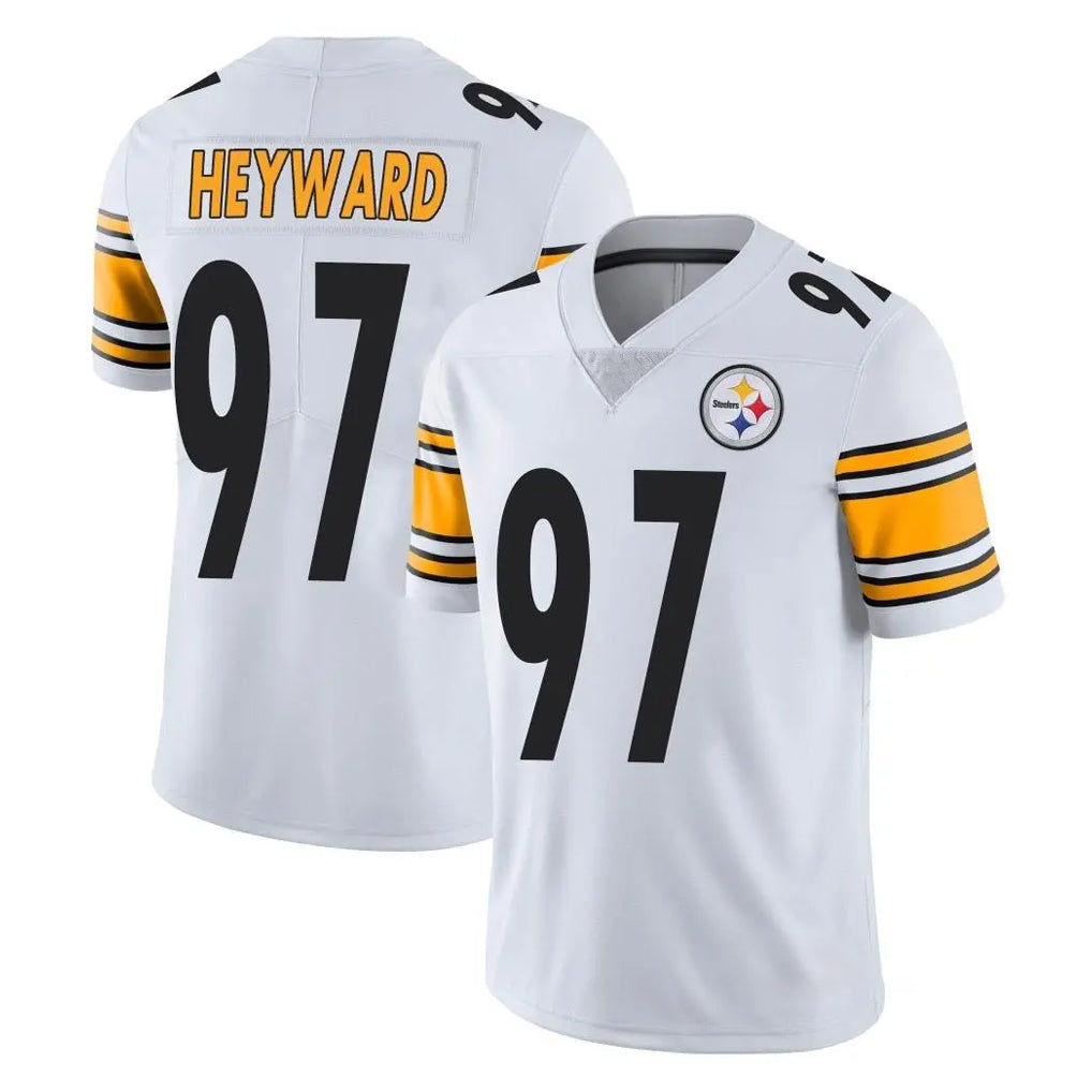 Tlead P.Steelers #97 Cameron Heyward Player White Limited Vapor Untouchable Home Game Stitched Jerseys