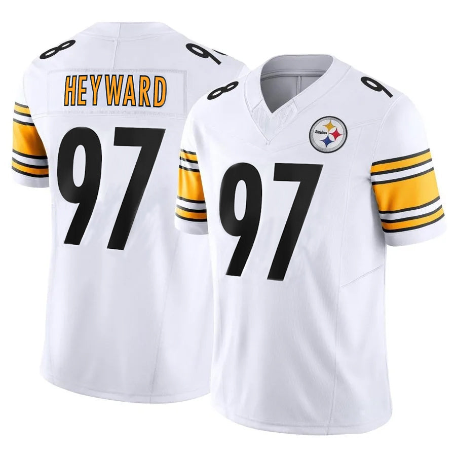 Tlead P.Steelers #97 Cameron Heyward Player White Vapor F.U.S.E. Limited Stitched Jerseys
