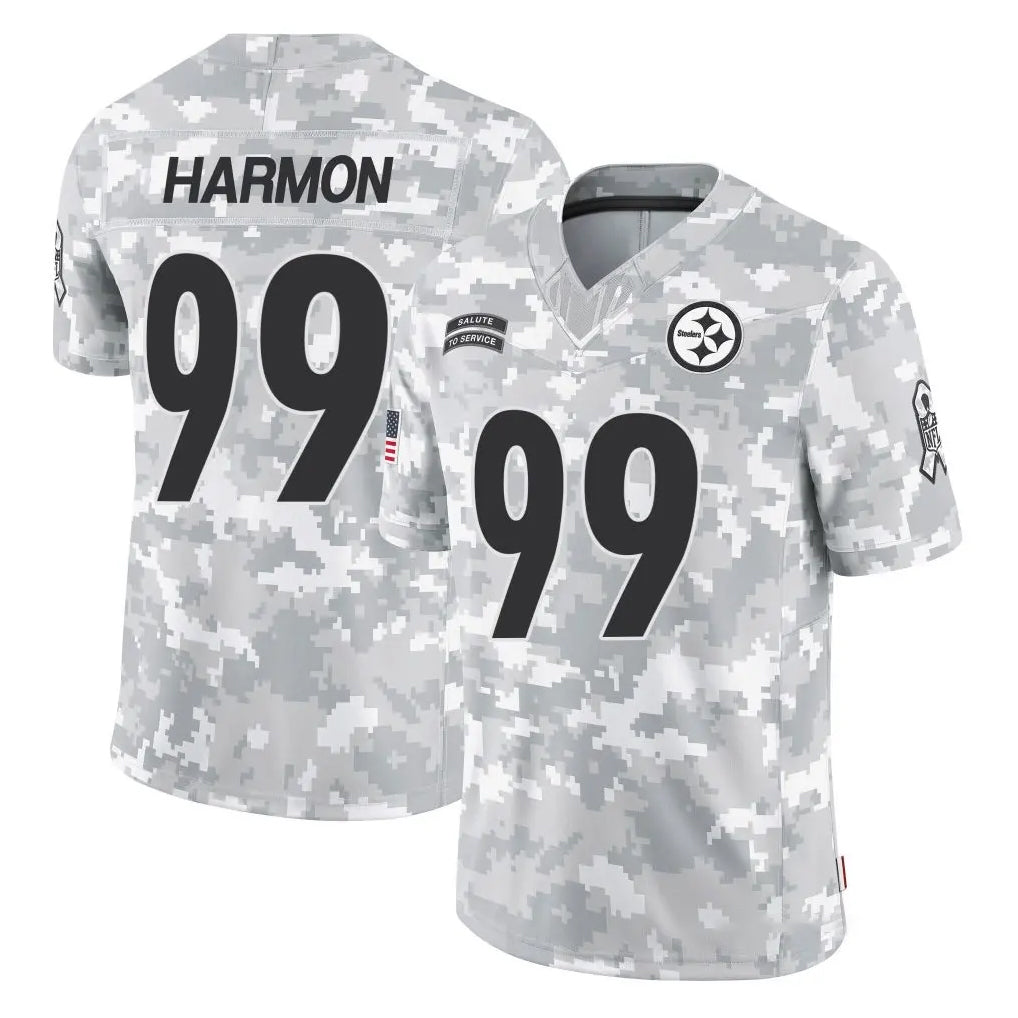 Tlead P.Steelers #99 Derrick Harmon Player Arctic Camo Limited Salute To Service Home Game Stitched Jerseys