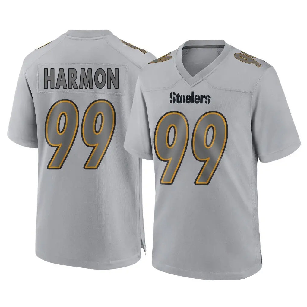 Tlead P.Steelers #99 Derrick Harmon Player Gray Atmosphere Fashion Home Game Stitched Jerseys