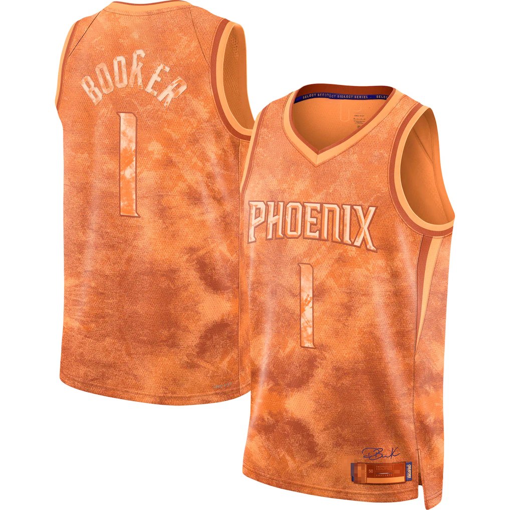 Tlead P.Suns #1 Devin Booker Orange Select Series Swingman Jerseys