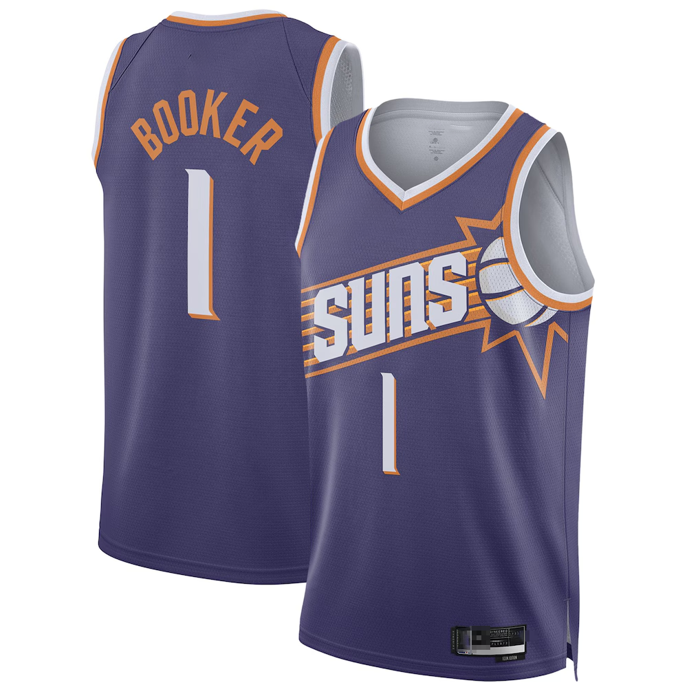 Tlead P.Sunss #1 Devin Booker Purple Swingman Jerseys - Icon Edition