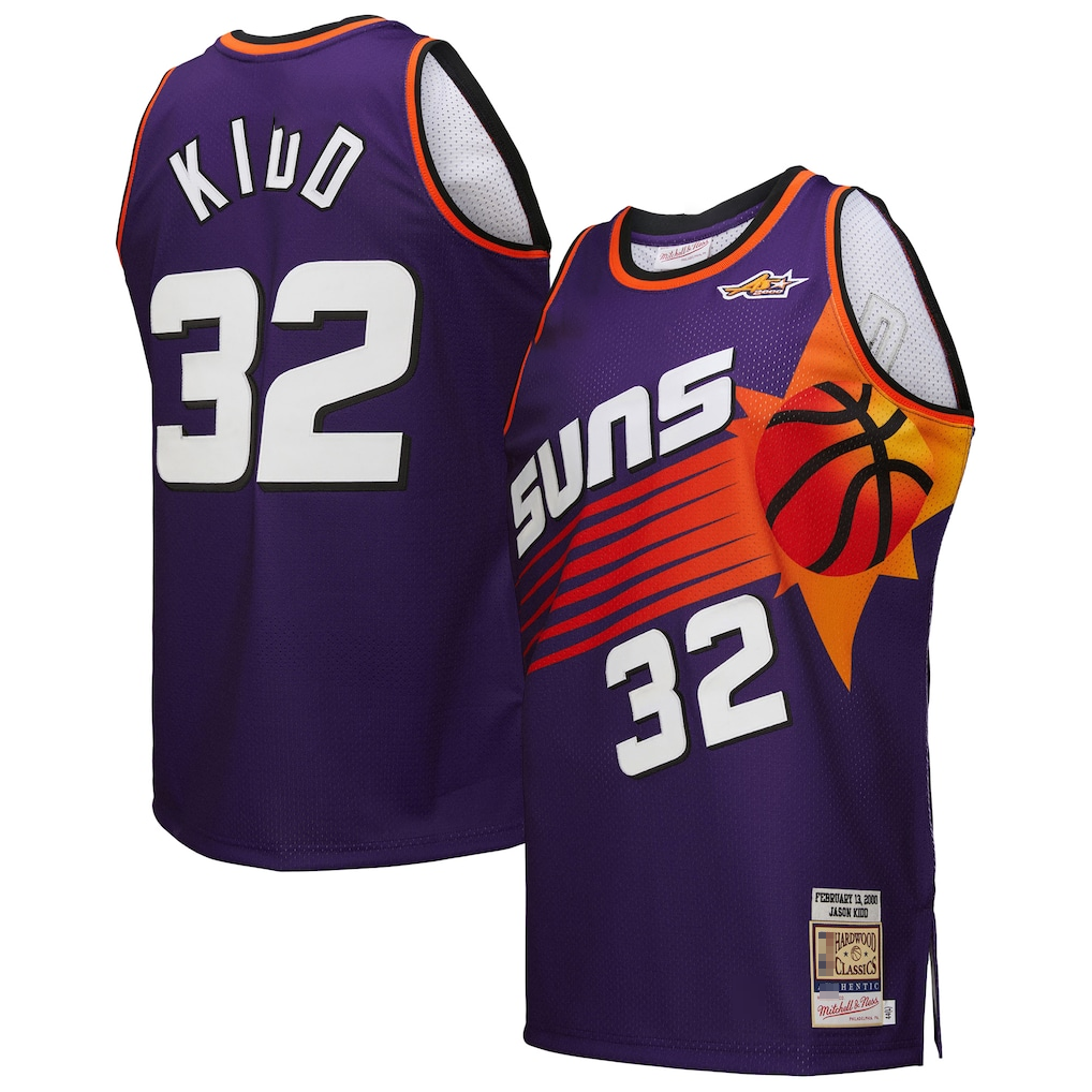 Tlead P.Sunss #32 Jason Kidd Mitchell & Ness Purple 2000 All-Star Game Authentic Jerseys