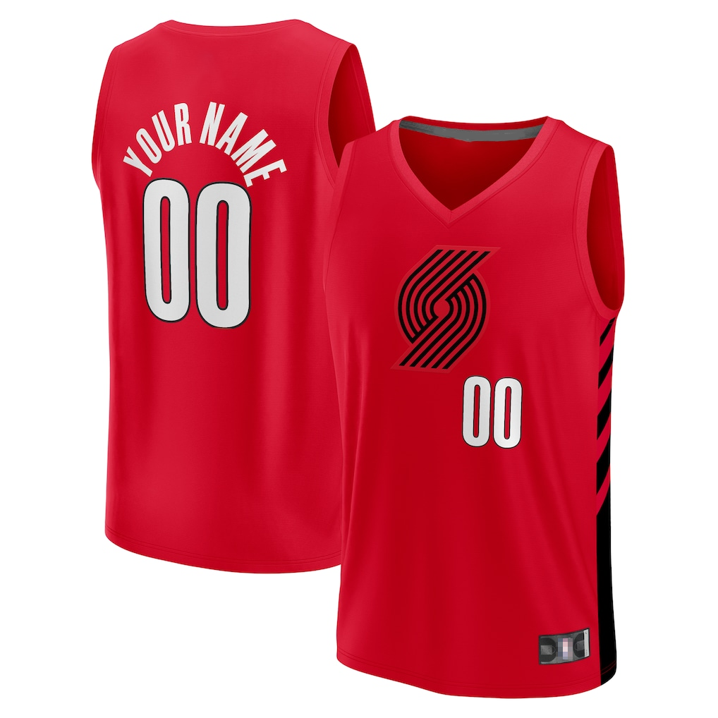 Tlead PT.Blazers Fanatics Red Fast Break Replica Jerseys - Statement Edition