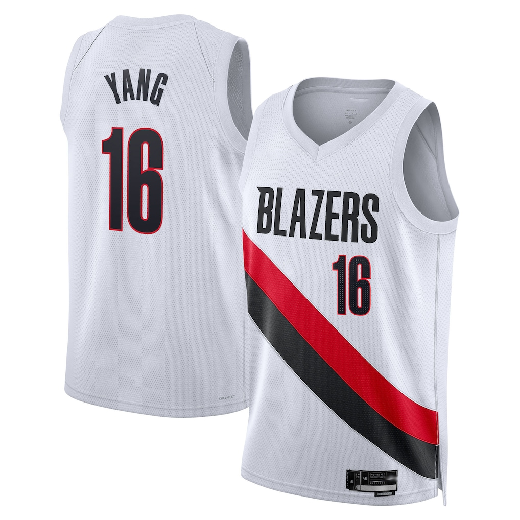 Tlead PT.Blazers #16 Yang Hansen White Swingman Jerseys - Association Edition