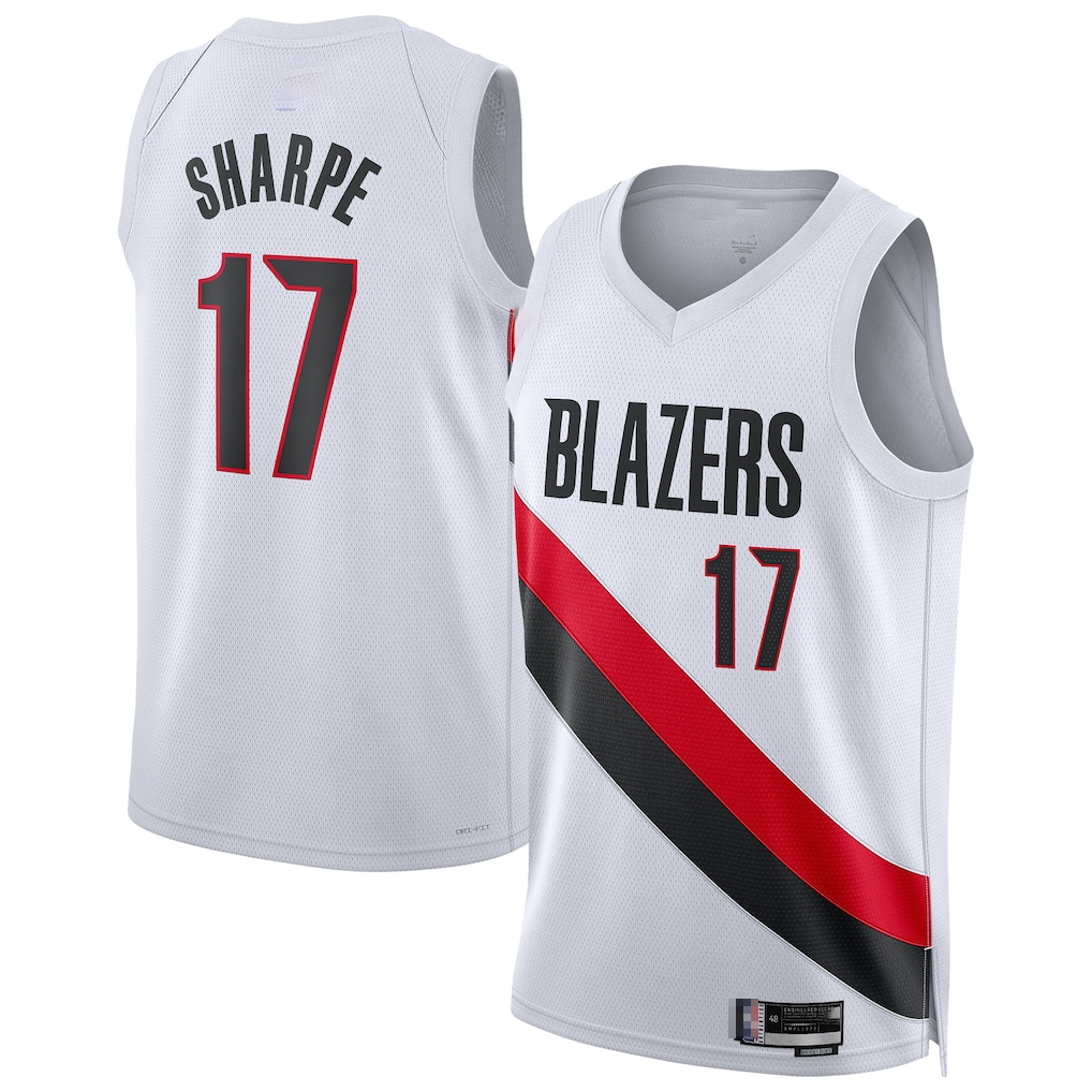Tlead PT.Blazers #17 Shaedon Sharpe White Swingman Player Jerseys - Association Edition