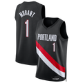 Tlead PT.Blazers #1 Ja Morant Black Swingman Jerseys - Icon Edition