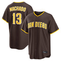 Tlead S.Diego Padres #13 Manny Machado Player Brown Alternate Replica Game Stitched Jerseys