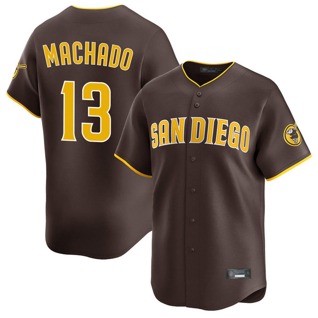 Tlead S.Diego Padres #13 Manny Machado Player Brown Home Limited Stitched Jerseys