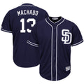 Tlead S.Diego Padres #13 Manny Machado Player Navy Cool Base Game Stitched Jerseys