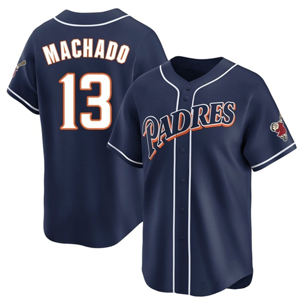 Tlead S.Diego Padres #13 Manny Machado Player Navy Cooperstown Collection Limited Home Stitched Jerseys