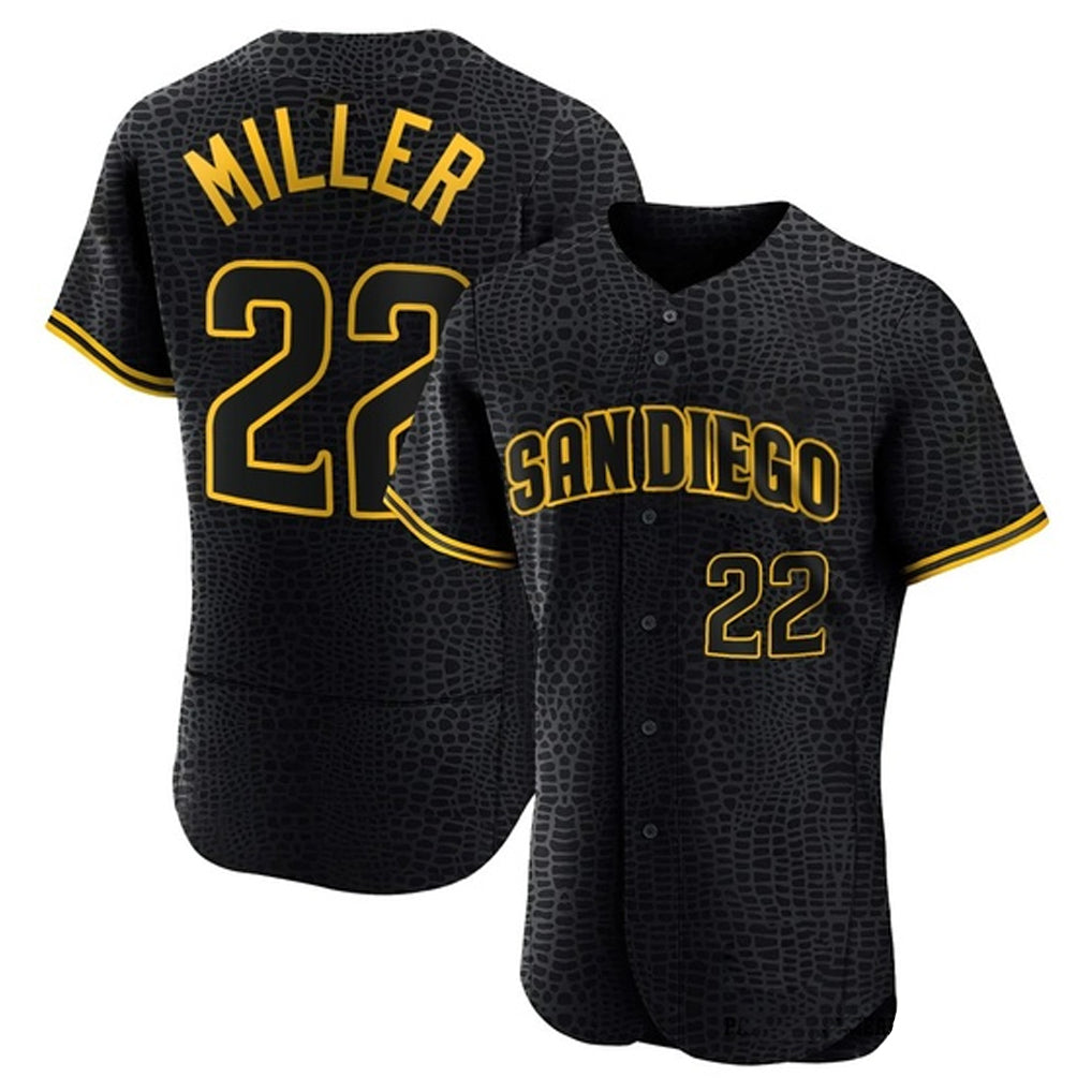 Tlead S.Diego Padres #22 Mason Miller Player Black Snake Skin City Home Limited Elite Stitched Jerseys