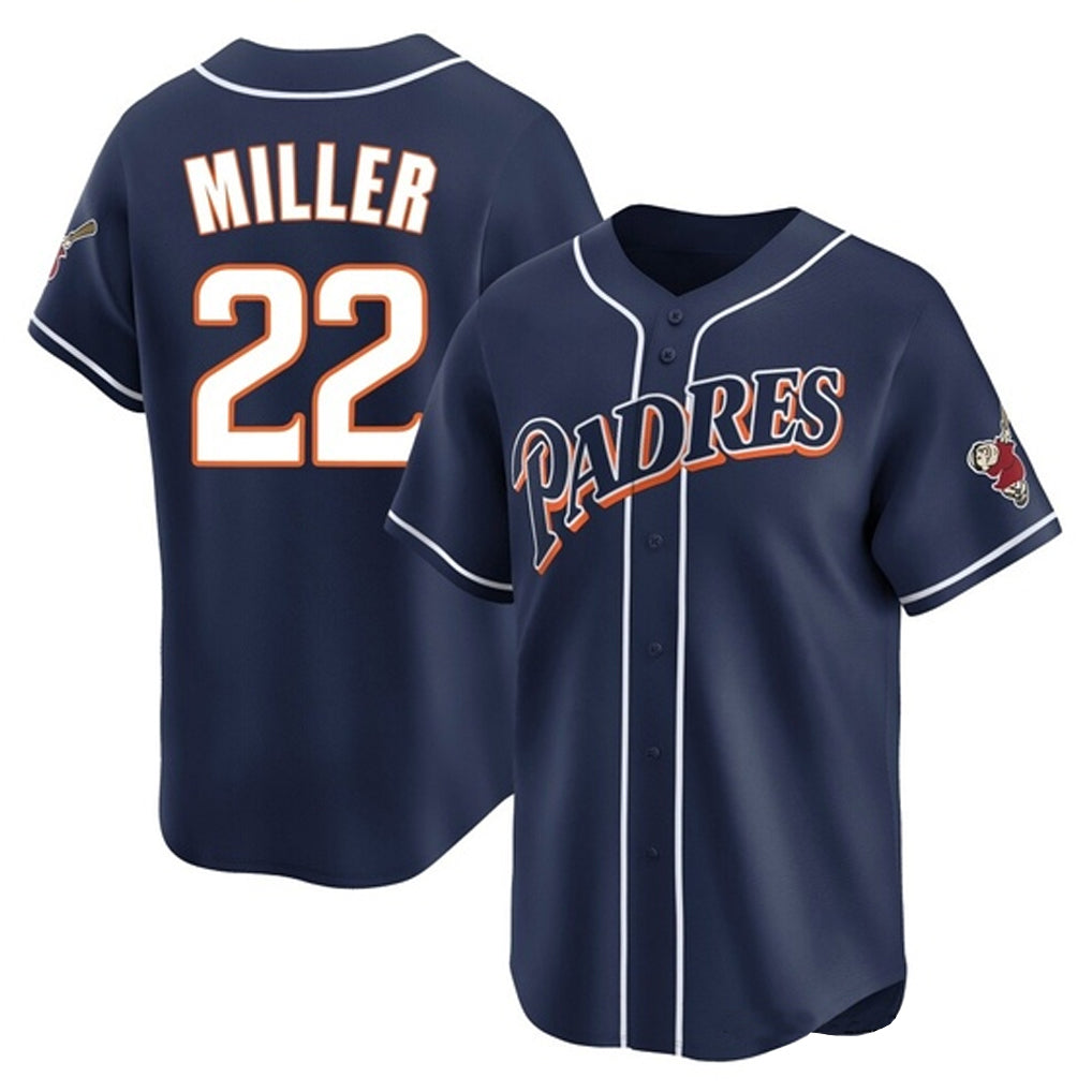 Tlead S.Diego Padres #22 Mason Miller Player Navy Cooperstown Collection Limited Home Stitched Jerseys