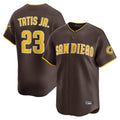 Tlead S.Diego Padres #23 Fernando Tatis Jr Player Brown Home Limited Stitched Jerseys