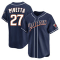 Tlead S.Diego Padres #27 Nick Pivetta Player Navy Cooperstown Collection Limited Home Stitched Jerseys