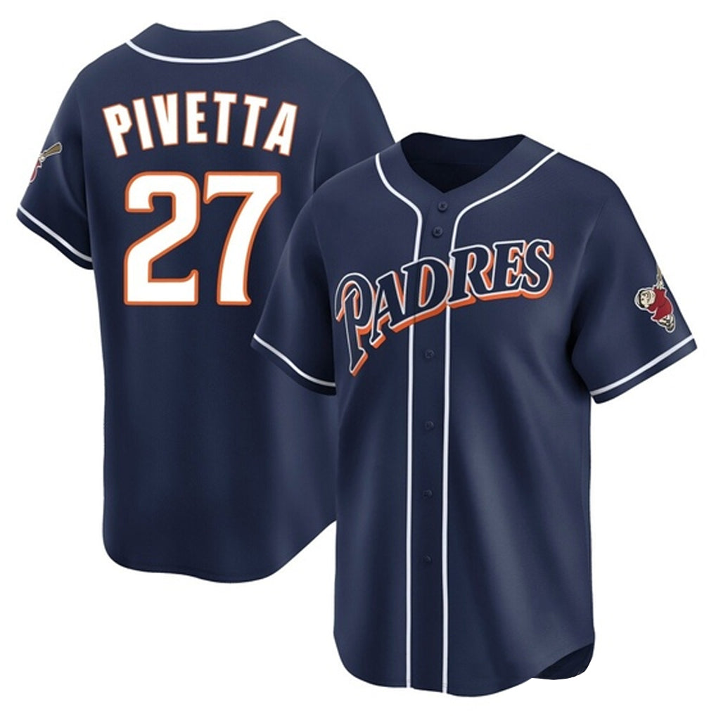 Tlead S.Diego Padres #27 Nick Pivetta Player Navy Cooperstown Collection Limited Home Stitched Jerseys