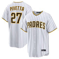 Tlead S.Diego Padres #27 Nick Pivetta Player White Home Limited Stitched Jerseys