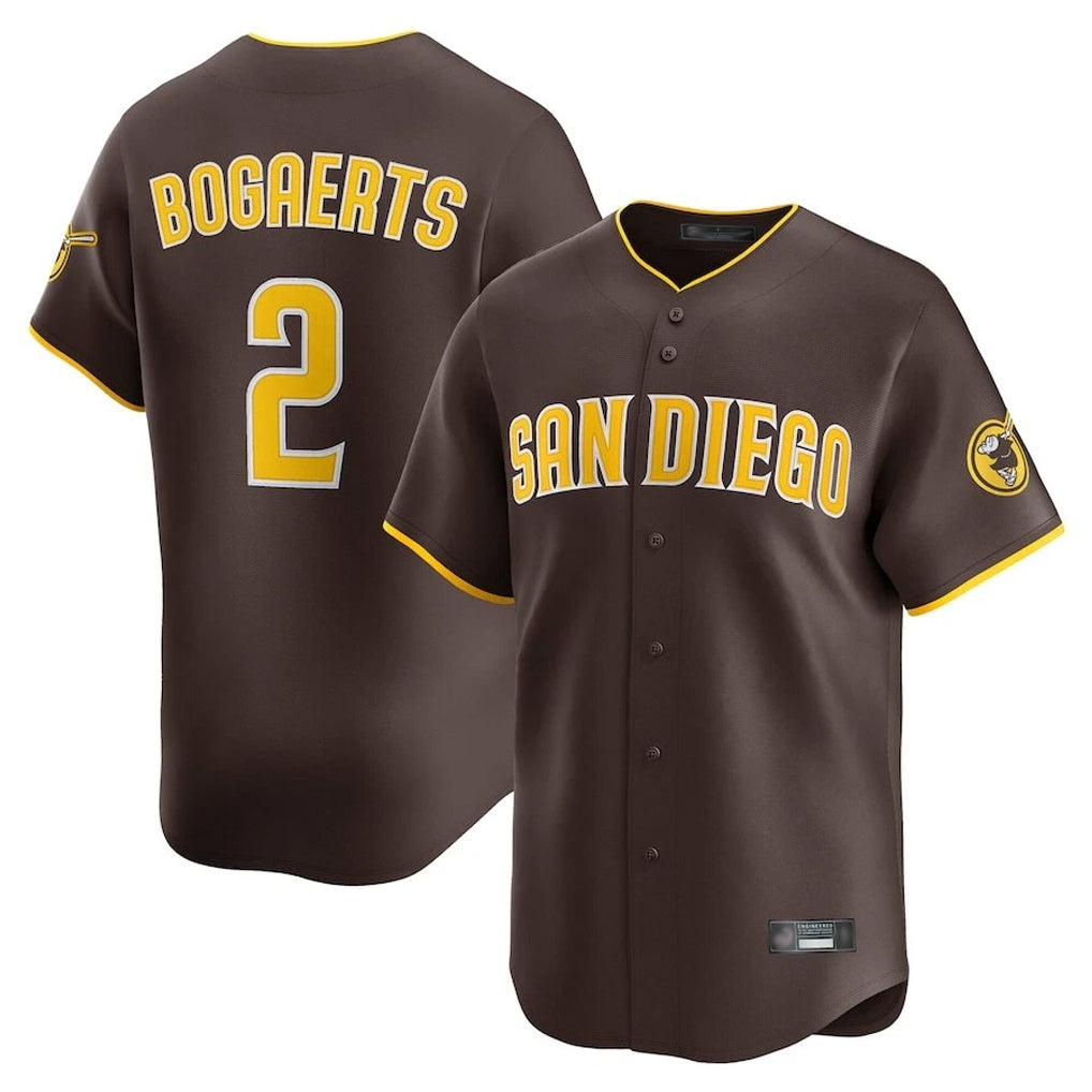 Tlead S.Diego Padres #2 Xander Bogaerts Player Brown Home Limited Stitched Jerseys