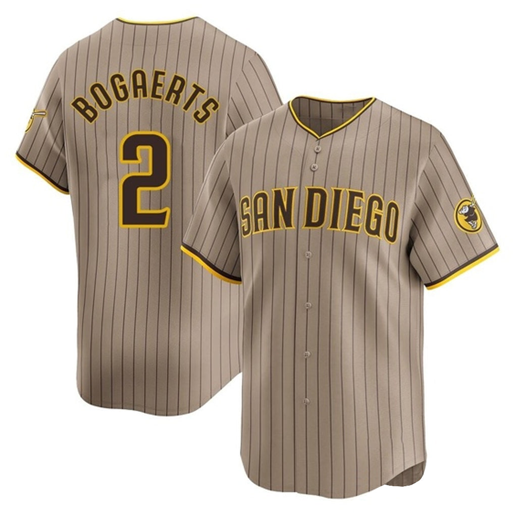 Tlead S.Diego Padres #2 Xander Bogaerts Player Khaki Home Limited Stitched Jerseys