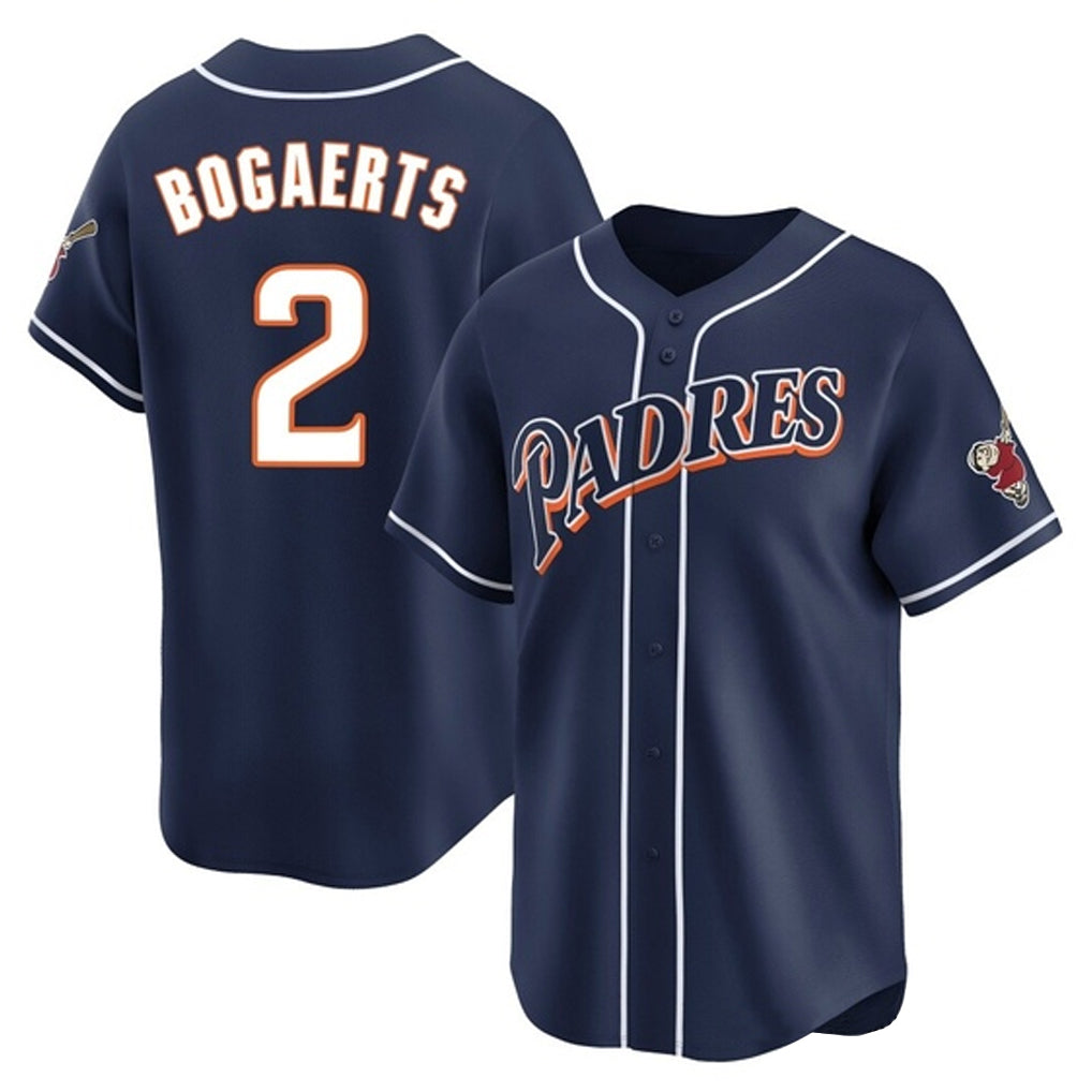 Tlead S.Diego Padres #2 Xander Bogaerts Player Navy Cooperstown Collection Limited Home Stitched Jerseys