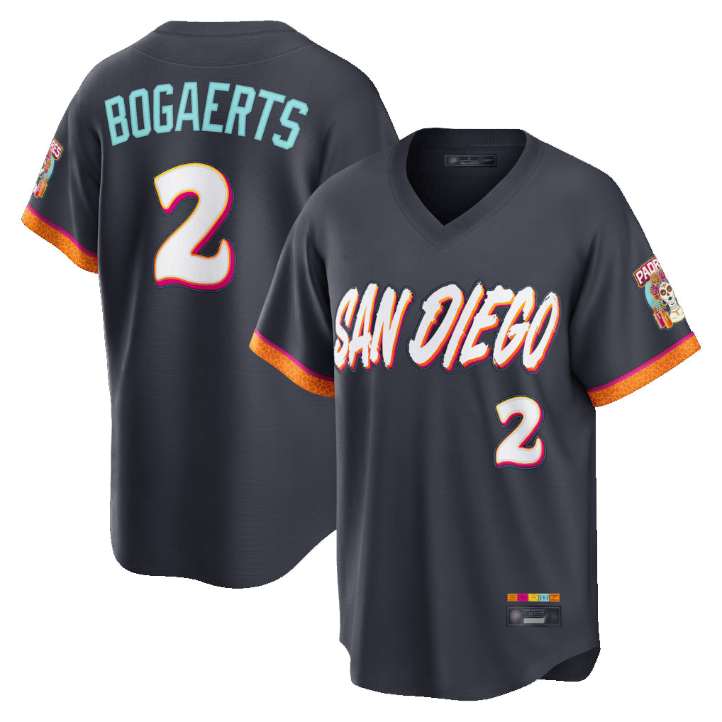 Tlead S.Diego Padres #2 Xander Bogaerts Player Obsidian 2026 City Connect Home Limited T-shirt Stitched Jerseys
