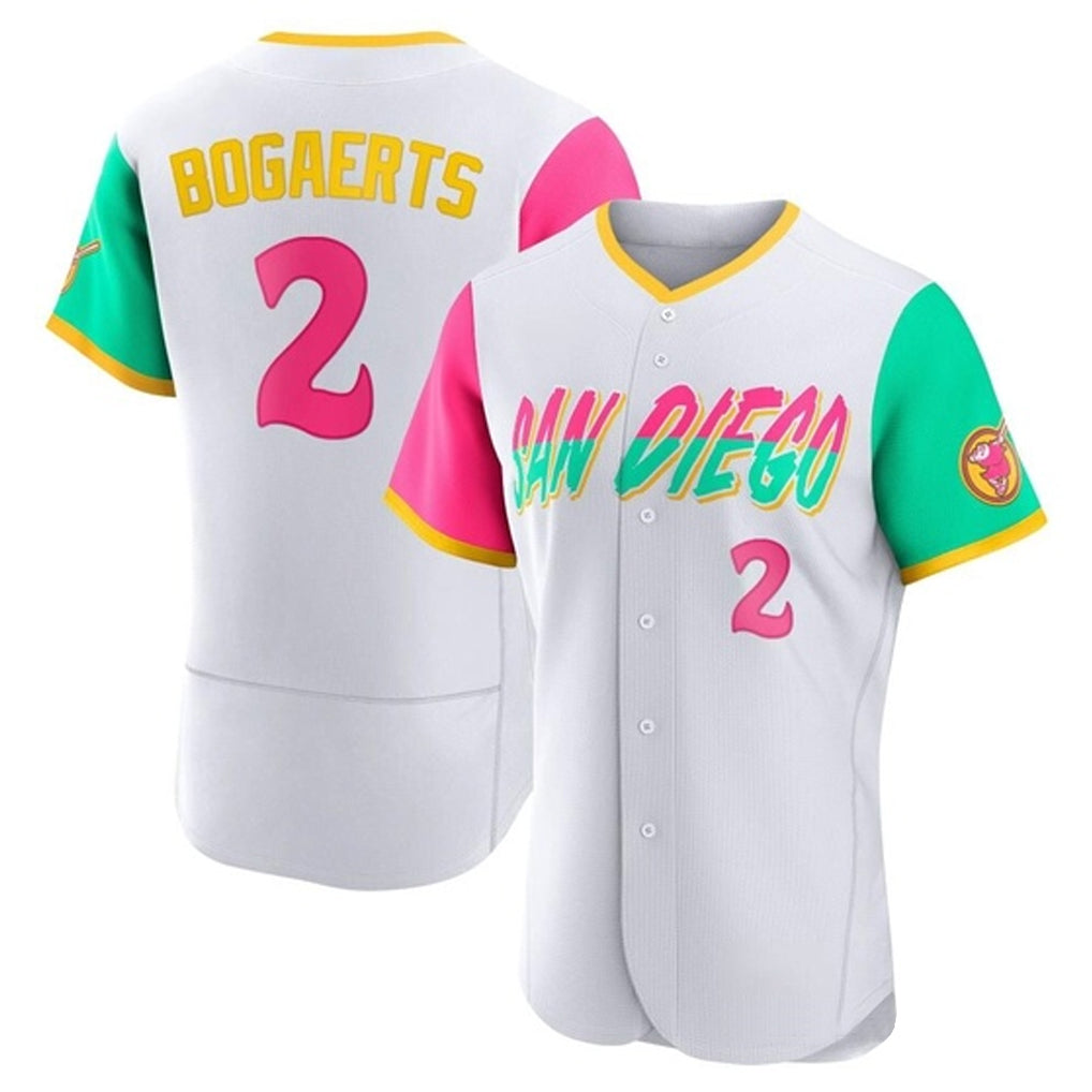 Tlead S.Diego Padres #2 Xander Bogaerts Player White City Connect Home Limited Elite Stitched Jerseys