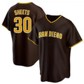 Tlead S.Diego Padres #30 Gavin Sheets Player Brown Home Game Stitched Jerseys