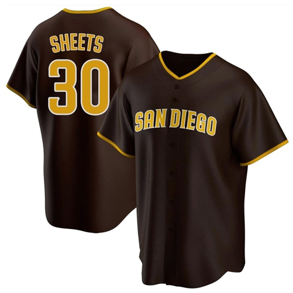 Tlead S.Diego Padres #30 Gavin Sheets Player Brown Home Game Stitched Jerseys