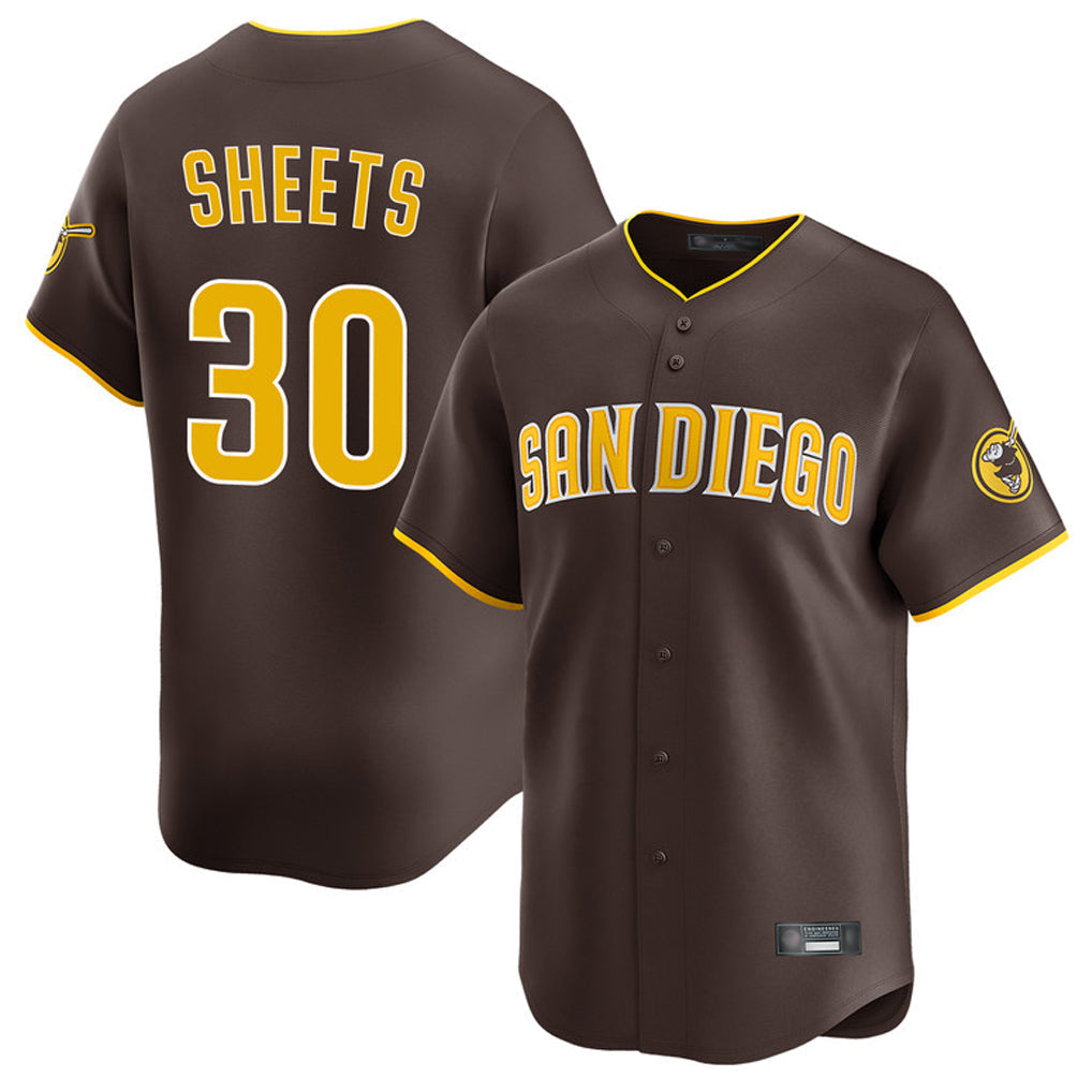 Tlead S.Diego Padres #30 Gavin Sheets Player Brown Home Limited Stitched Jerseys