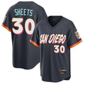 Tlead S.Diego Padres #30 Gavin Sheets Player Obsidian 2026 City Connect Home Limited T-shirt Stitched Jerseys