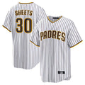 Tlead S.Diego Padres #30 Gavin Sheets Player White Home Game Stitched Jerseys