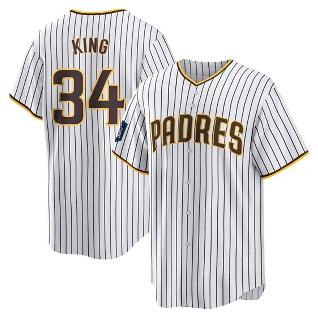Tlead S.Diego Padres #34 Michael King Player White Home Game Stitched Jerseys