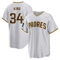 Tlead S.Diego Padres #34 Michael King Player White Home Game Stitched Jerseys