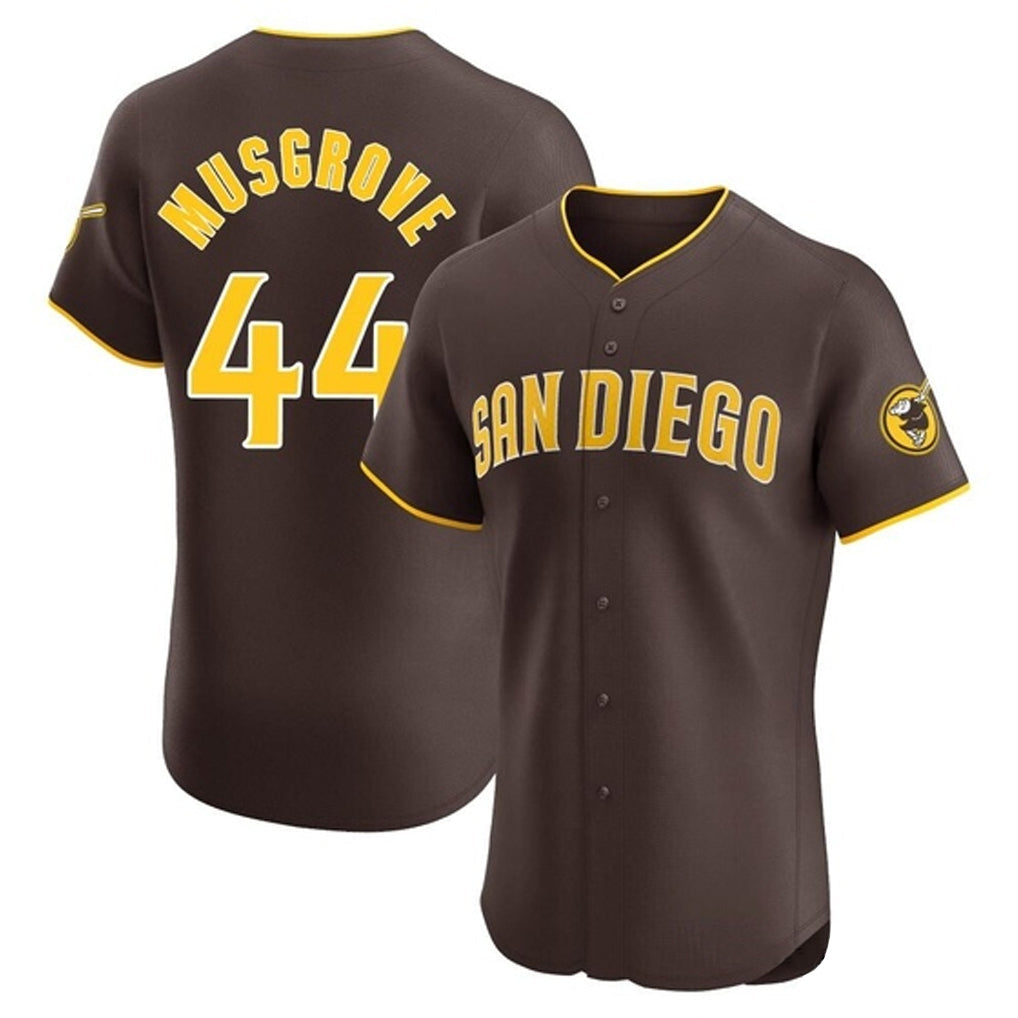 Tlead S.Diego Padres #44 Joe Musgrove Player Brown Home Limited Elite Stitched Jerseys