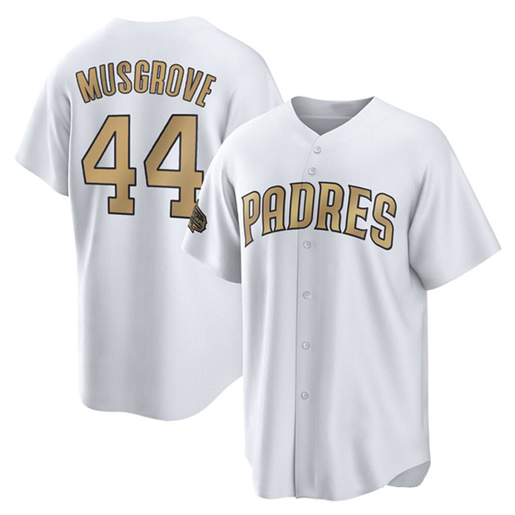 Tlead S.Diego Padres #44 Joe Musgrove Player Gold All-Star Home Game Stitched Jerseys